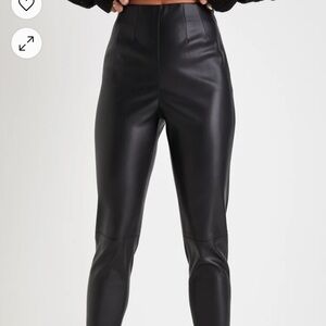 NWT Vegan Leather Pants- Black